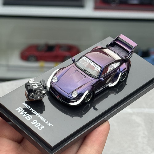 [现货] MH 1:64 保时捷 911 RWB (993) 宽体改装版 合金汽车模型