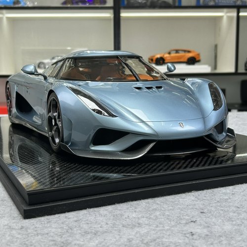 Frontiart柯尼塞格Regera 蔚蓝色限量版仿真树脂汽车模型收藏1 8
