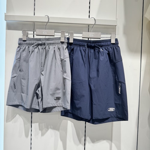 Skechers斯凯奇男童短裤26年夏新品吸湿速干休闲梭织短裤P226B016