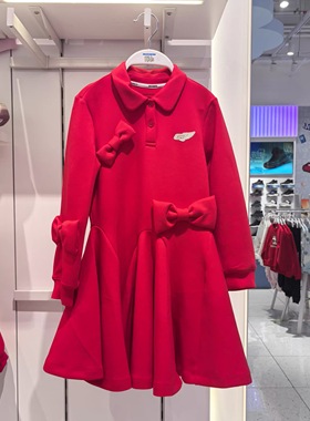 Skechers斯凯奇儿童26春新年系列女童时尚运动休闲连衣裙L126G061