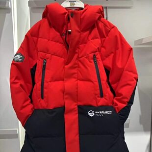 斯凯奇儿童25冬季新款滑雪系列男童运动休闲加厚羽绒服P425B027