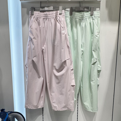 Skechers斯凯奇儿童2026夏季女童直筒裤休闲运动针织长裤L226G030 - 封面