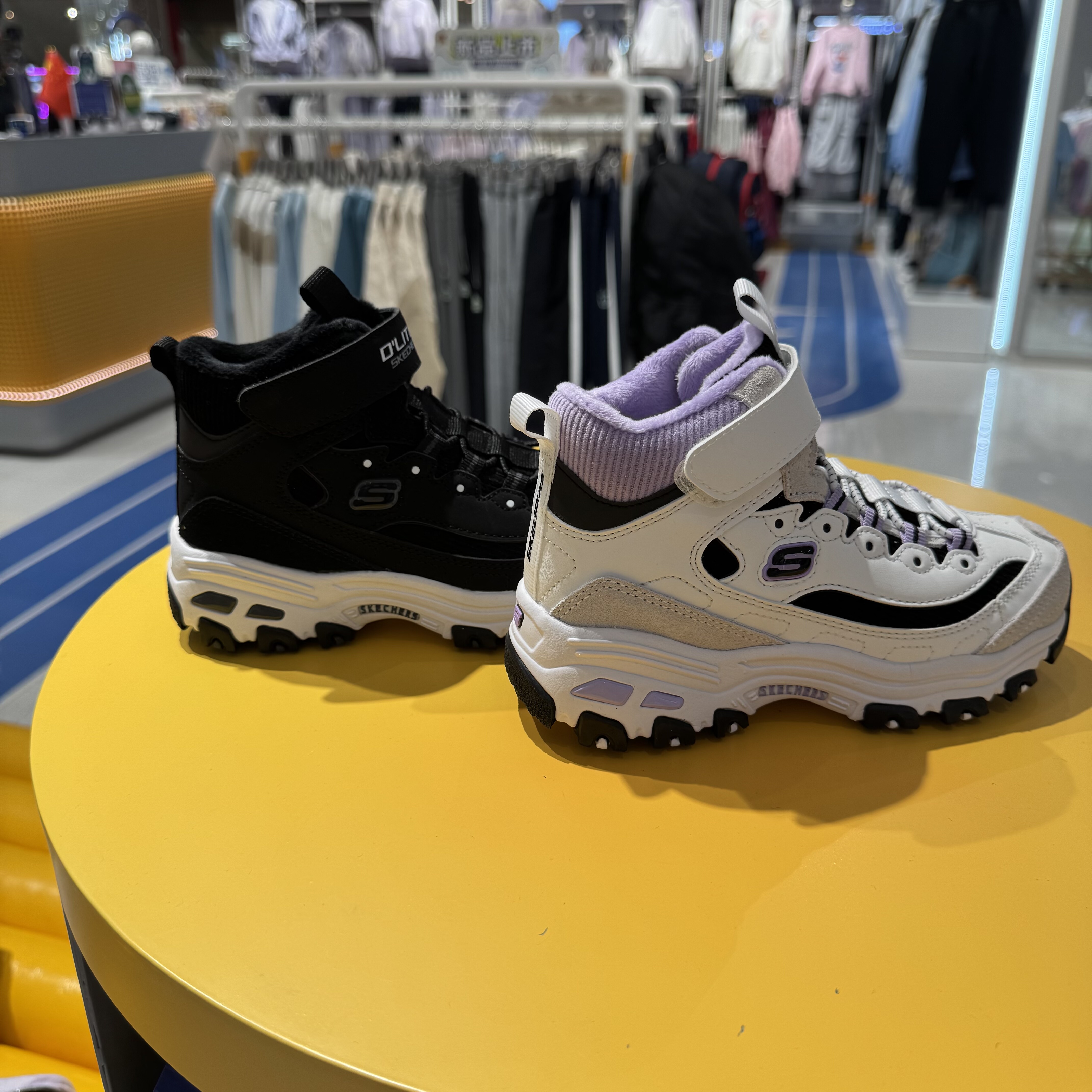 斯凯奇儿童25冬季新款男女童运动鞋休闲鞋熊猫鞋405325L/319255L