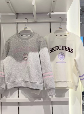 Skechers斯凯奇儿童26春新款女童时尚百搭运动休闲卫衣 L126G002