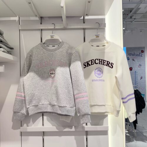 Skechers斯凯奇儿童26春新款女童时尚百搭运动休闲卫衣 L126G002