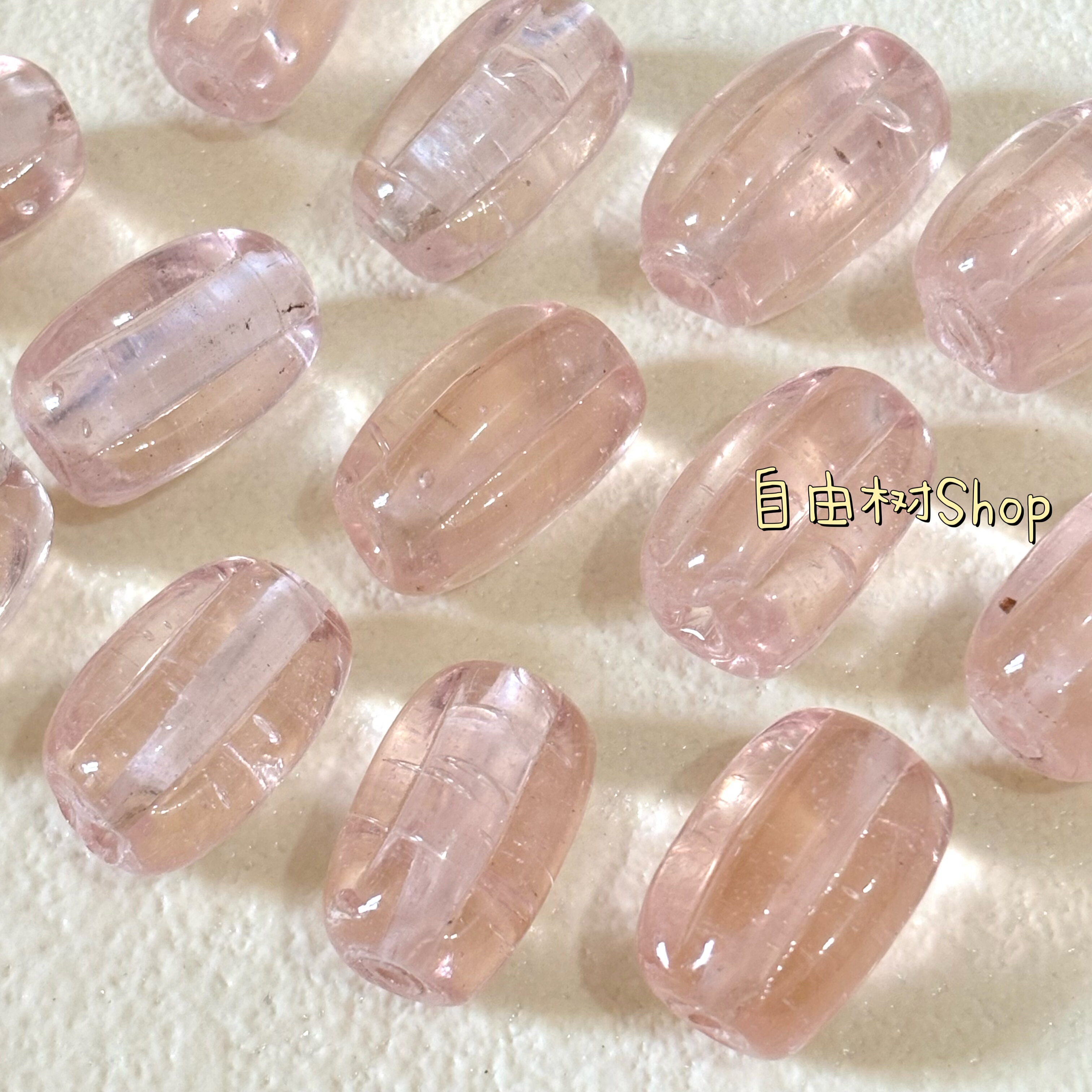23/14mm粉色长瓜尼泊尔进口琉璃异型散珠手链散珠diy配件材料