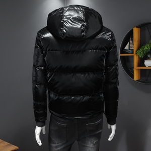 7394 冬季新款羽绒服男连帽白鸭绒袖标保暖外套 P320 控价428起图片