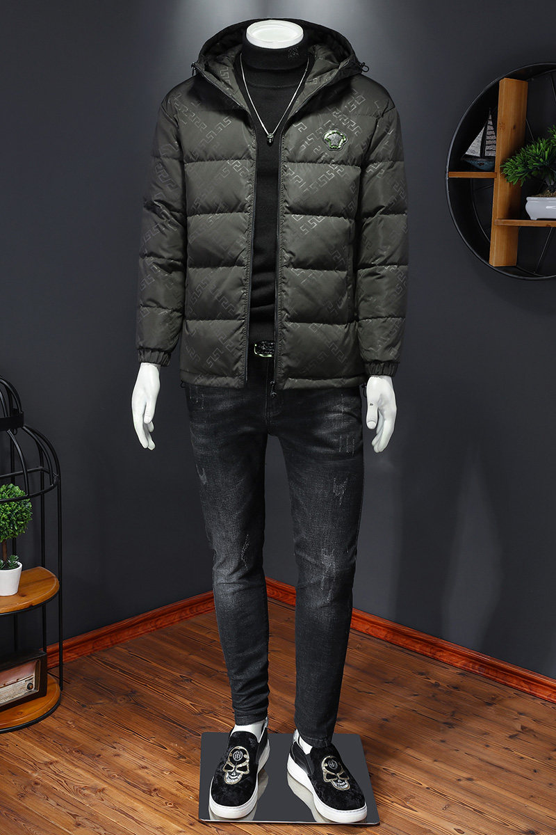 7258冬季连帽外套个性印花保暖白鸭绒羽绒服P310控价398起,男装羽绒服,钱塘2010-1