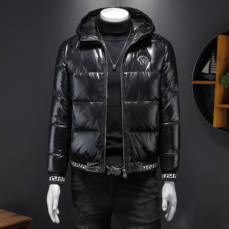 7397 冬季新款羽绒服男亮面连帽外套 P350 控价458起图片