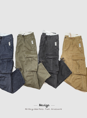 全新GRISTONEW谷染系列 NOVIGO MIL-CARGO 经典定番 通勤工装长裤