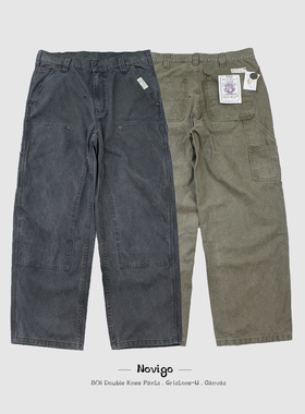 重磅终结之作!!NOVIGO B-01 DOUBLE KNEE伐木工人裤 日本复古面料