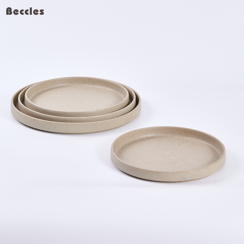 BECCLES复古粗陶北欧牛排盘
