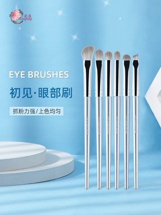 Floral First Look Eye Brush Set of 6, Eyeshadow Brush, Blending Brush, Eyebrow Brush, Soft Makeup Brush, Detail Brush, Affordable Brushes