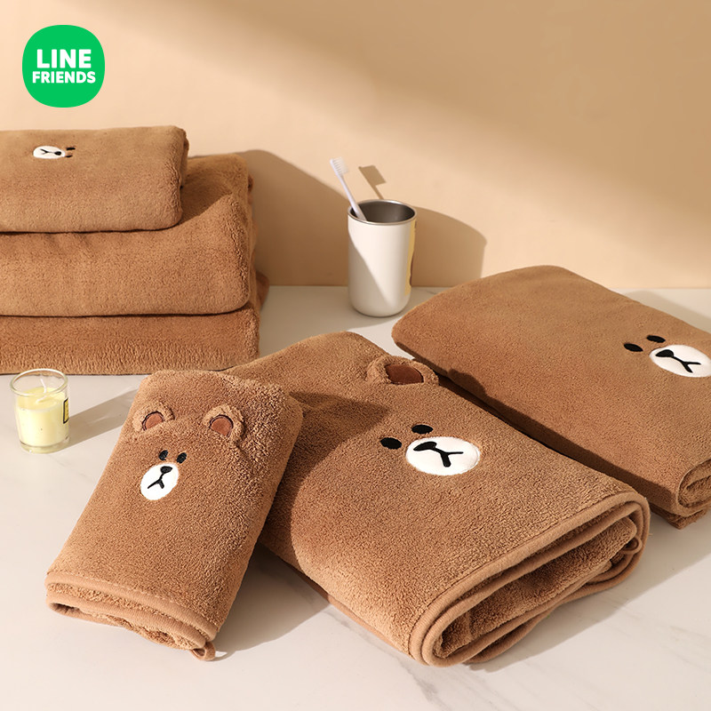 布朗熊浴巾毛巾2024新款男女儿童家用比全纯棉吸水速干不掉毛裹巾,居家布艺,毛巾/面巾,淘宝优惠券,粉丝福利购,淘宝优惠卷