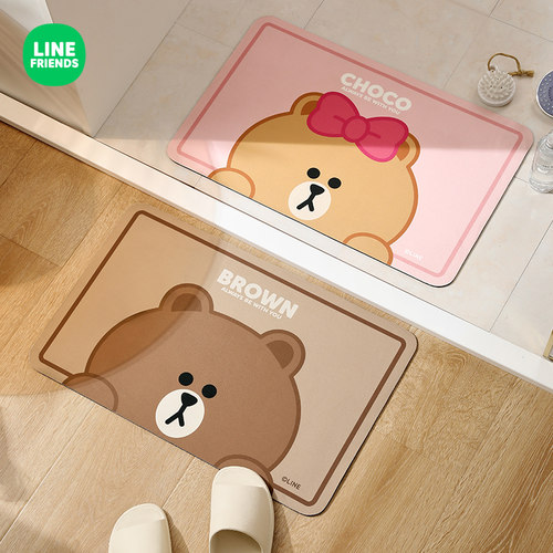 LINEFRIENDS硅藻泥地垫可爱卡通