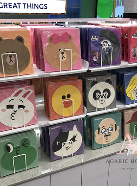 正版韩国Line friends可爱卡通布朗熊防滑鼠标垫垫创意个性办公垫