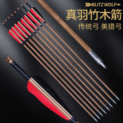 传统弓箭支真羽箭混碳箭