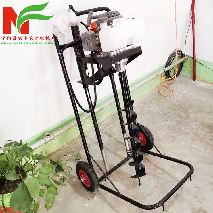 手推植式土RPL地钻四冲程大功率挖坑转打桩钻冰果园施肥树机打地
