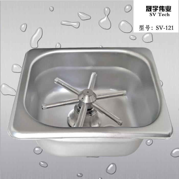 水池洗杯器奶缸冲QEP洗槽 小号304不锈钢洗缸 SV-1器2便1清阀芯方