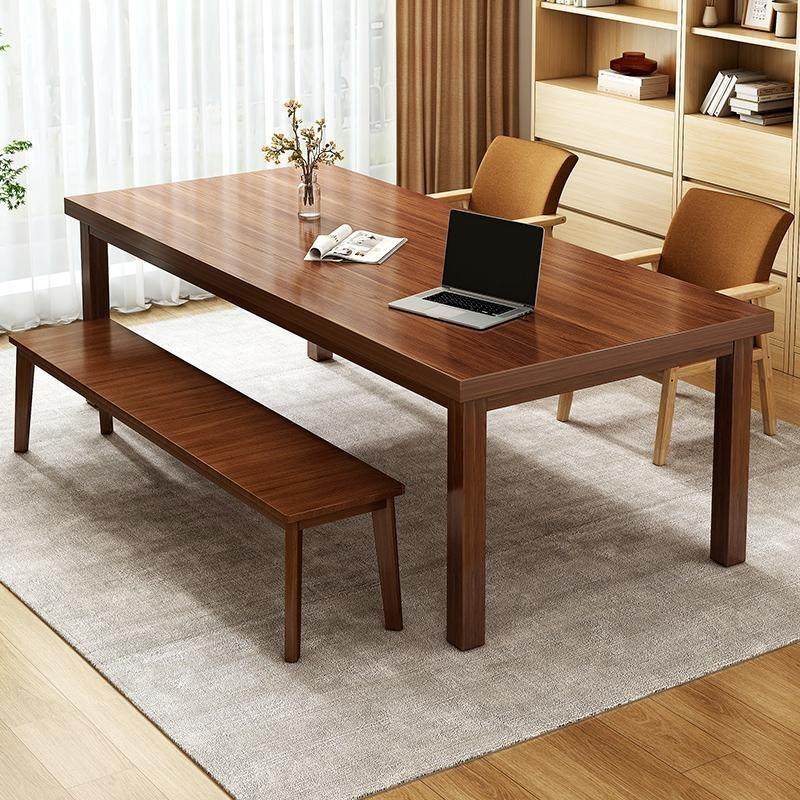 客厅脑大书桌长条桌工作台家用办公桌学习桌子实木DNZ00534腿电桌