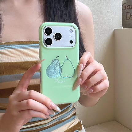 【八囍家】  夏日简约清新水果插画iPhone17promax手机壳新款创意苹果16小众15高级14个性13防摔不撞壳保护套