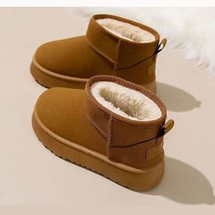 slip snow cotton shoes雪地靴女 plush anti with Women boots