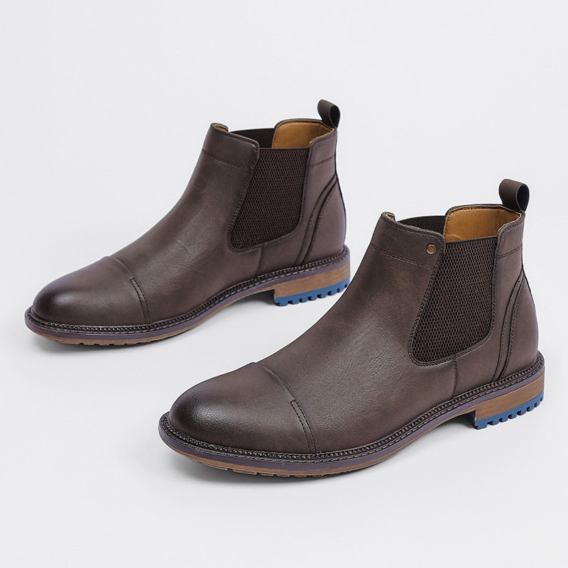 Men Chelsea Boots Retro British Large 40-46男士切尔西靴复古,流行男鞋,切尔西靴,淘宝优惠券,粉丝福利购,淘宝优惠卷