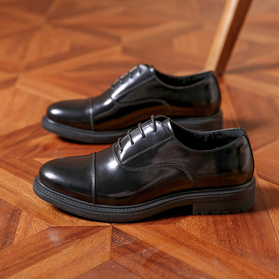 British business thick soled men leather shoes厚底男皮鞋真皮