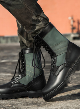 Real leather Martin boots, men's leather boots, long boots