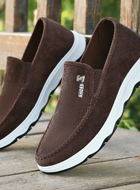 Men's cloth shoes, casual, lightweight, and soft soled shoes