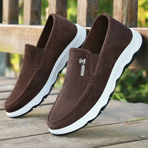 Men's cloth shoes, casual, lightweight, and soft soled shoes