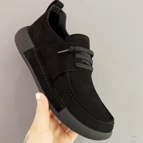 Men's soft leather casual retro casual flat bottomed shoes