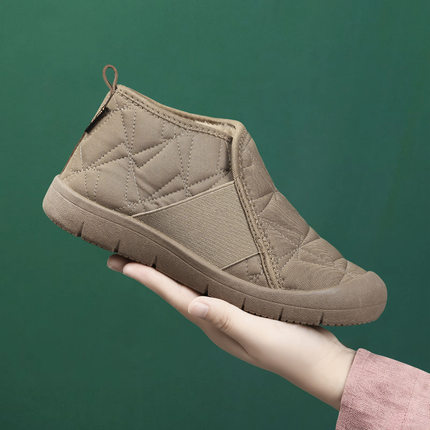 Cotton shoes, women short boots with thick velvet snow boots