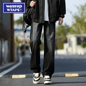 WTAPS WASSUP美式复古直筒牛仔裤男款春秋裤子宽松阔腿高街休闲裤