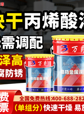 快干丙烯酸面漆户外室内栏杆钢结构集装箱防锈漆金属漆单组分油漆