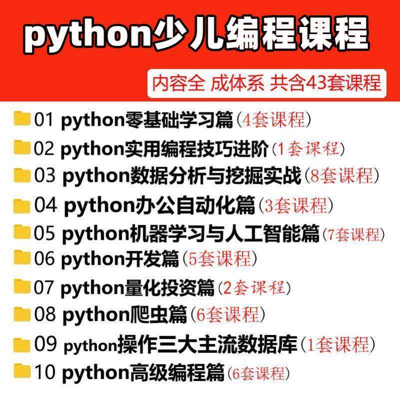 python少儿编程课程视频教设计素材/源文件