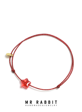 手工琉璃星星本命年超细带闪红绳