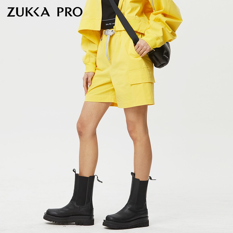 ZUKKA PRO卓卡女装专柜同款夏季新款字母织带工装口袋休闲直筒中