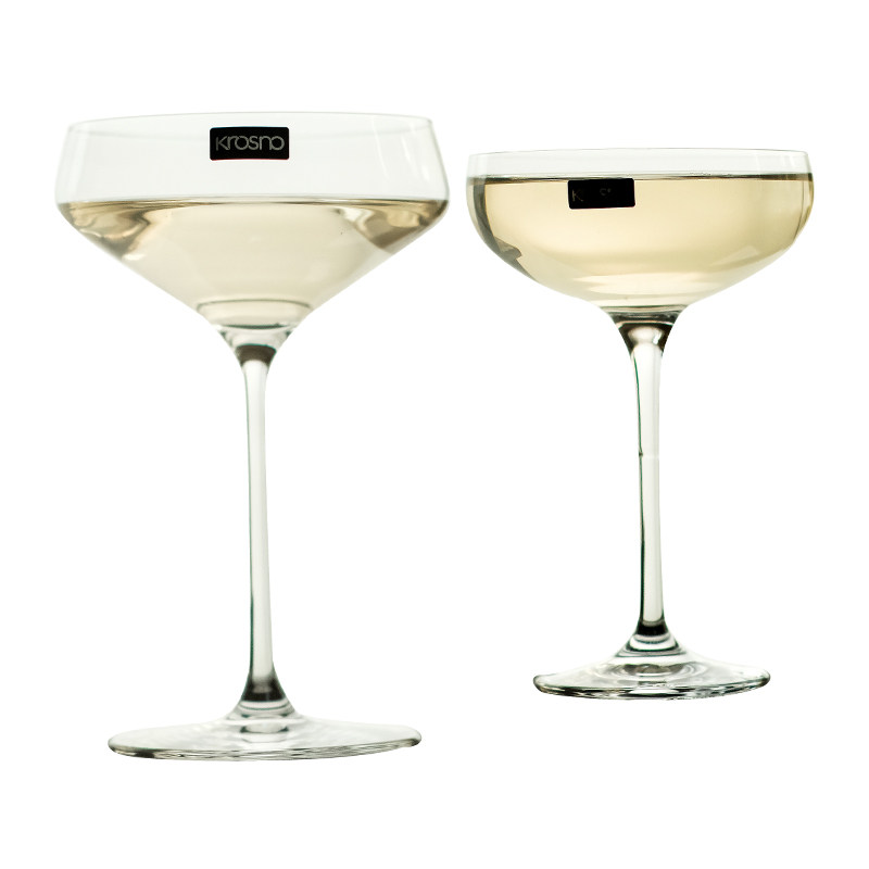 波兰进口krosno水晶鸡尾酒杯蝶形香槟杯酒吧红酒调酒商用马天尼杯