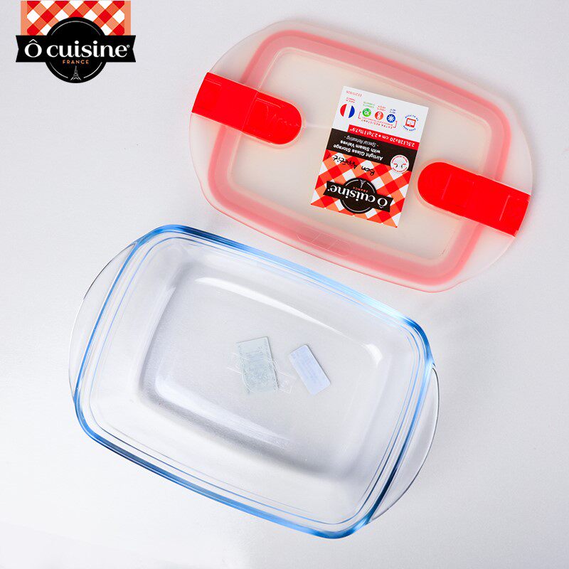 法国进口防爆保鲜盒耐热玻璃碗微波炉加热大号饭盒上班族便当盒子