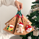 圣诞礼盒袜子女中筒袜可爱玩偶冬季加厚保暖红色粗线圣诞节长筒袜