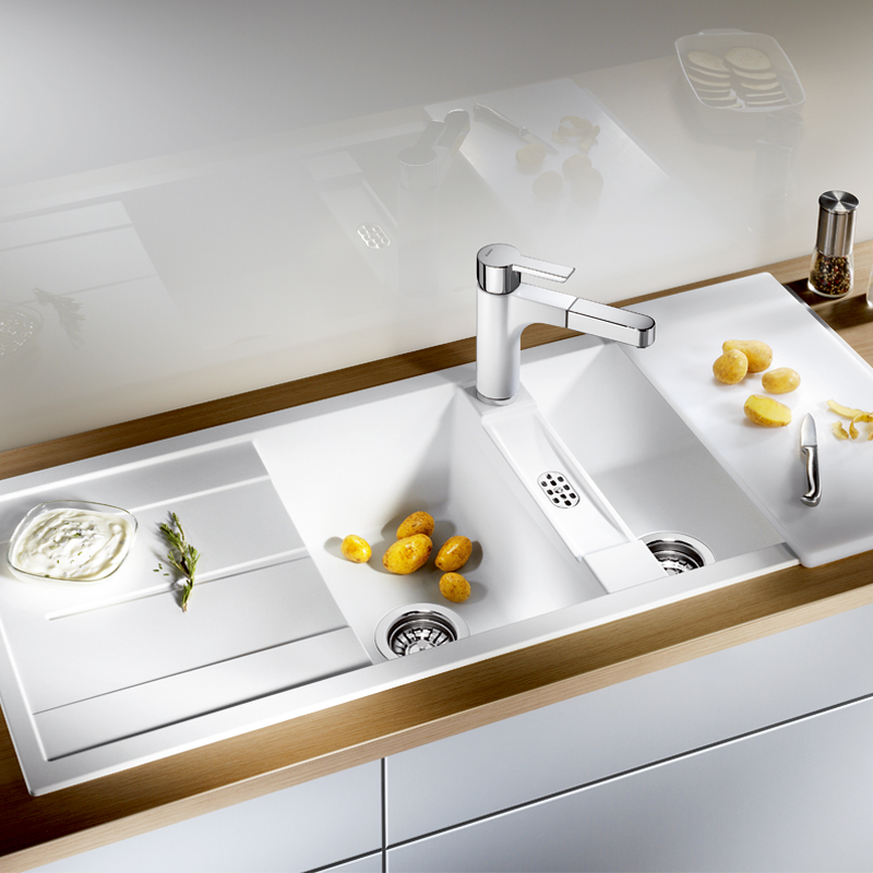 铂浪高洗菜盆花岗岩石英石水槽