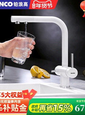 铂浪高BLANCO FONTAS-S II花岗岩厨房冷热水净水可抽拉水龙头现货