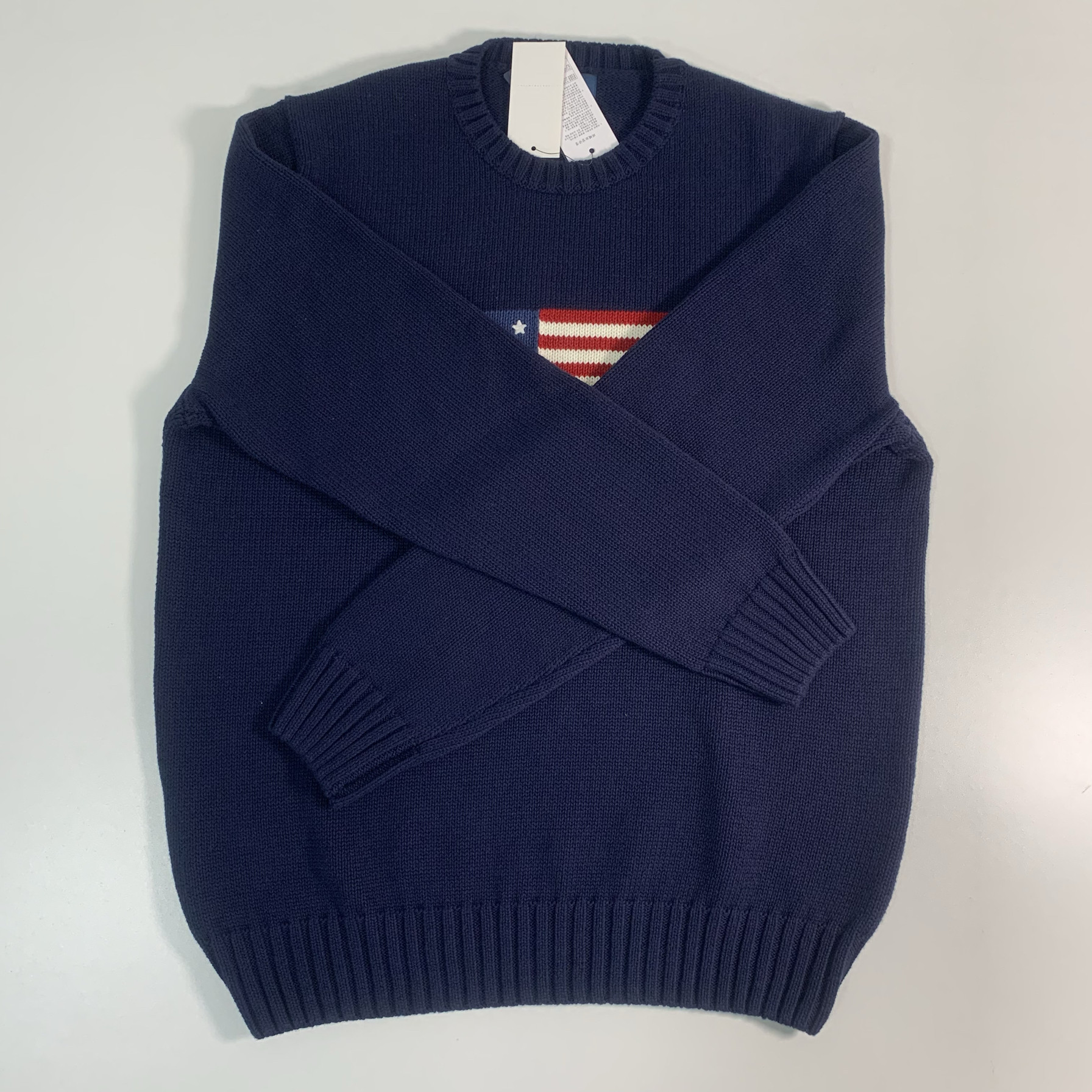 thumbnail for Flag pattern classic cotton sweater USA