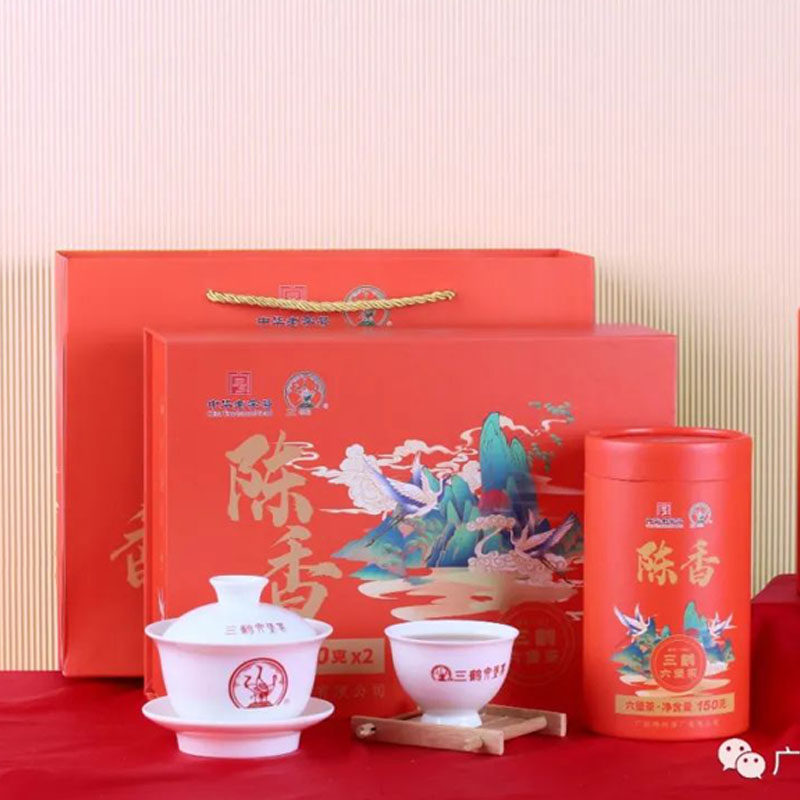 陈香礼盒三鹤六堡茶送礼大方