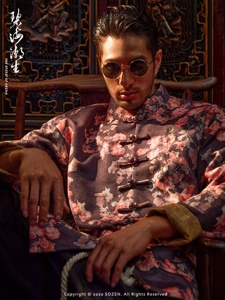 BIHAI CHAOSHENG ORIGINAL [OIRAN TANG SUIT] AUTUMN AND WINTER NEW CHINESE STYLE COUNTRY TIDE BUCKLE CASUAL JACKET FOR MEN AND WOMEN