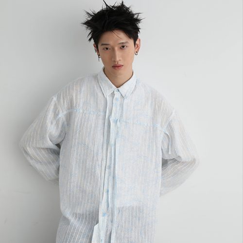 FIRESPIKE火钉条纹印花休闲衬衫