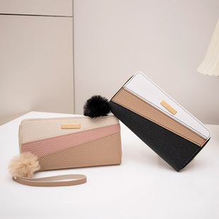 韩版时尚女士钱包长款钱包手拿包pu手工皮包woman wallet时尚潮流