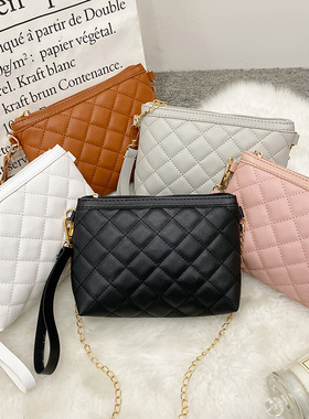 跨境ladies bags2023新款绣花单肩女包时尚手机零钱链条斜跨小包