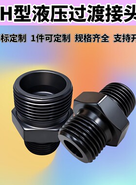 H型液压接头过渡卡套接头油管接头M4M16M18M20M2224度锥高压油管